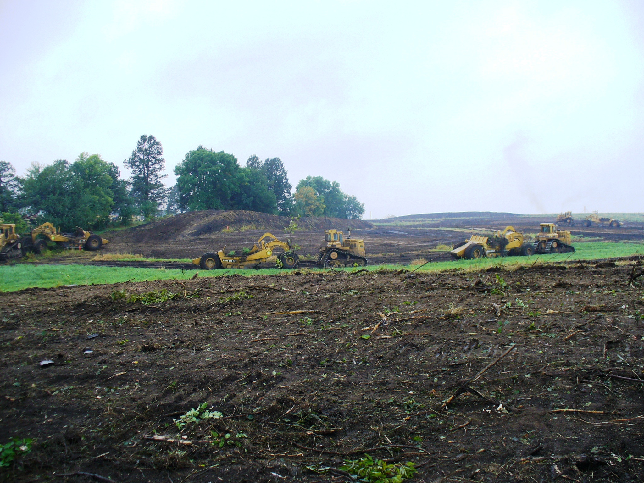 This soil was stockpiled to respread later. 